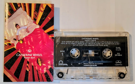 Catherine Wheel - "Happy Days" - CASSETTE TAPE VG/G+ *🚨*