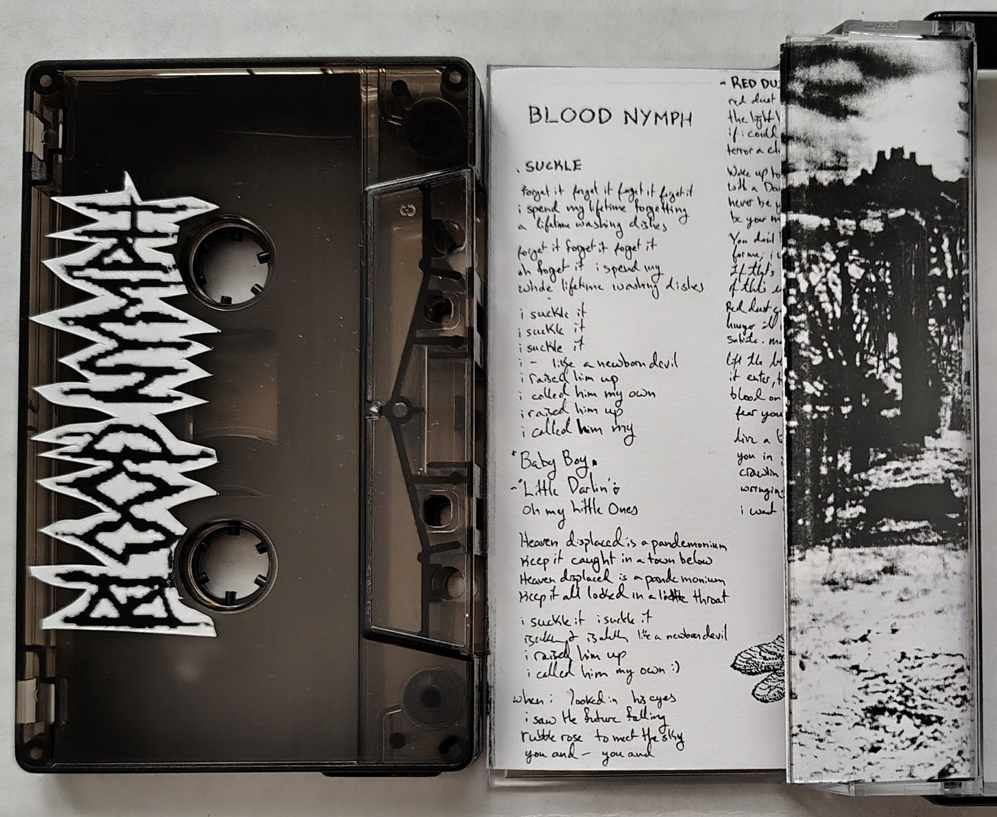 Dusty Turrets/ Blood Nymph - "Split" - INDIE CASSETTE TAPE M/M