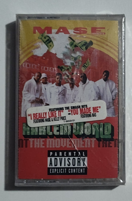 Mase - "Mase Presents Harlem World: The Movement" - CASSETTE TAPE VG+/M (Sealed; cracked cover)