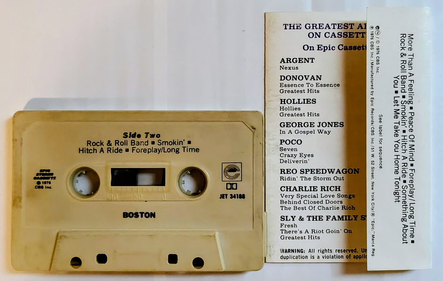 Boston - "Boston" - CASSETTE TAPE VG/VG