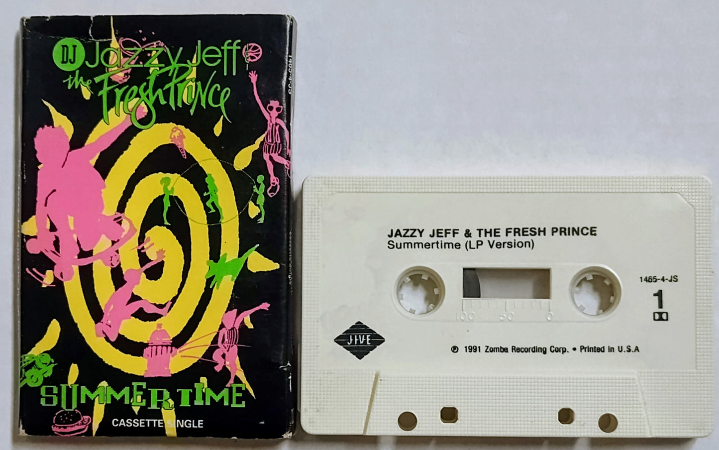 D.J. Jazzy Jeff And The Fresh Prince - “Summer Time” - CASSETTE TAPE (Single) G+/VG [Philadelphia, PA]