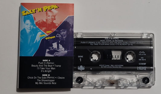 Salt N Pepa - "Hot, Cool & Vicious" - CASSETTE TAPE (Chrome; DOLBY HX PRO) VG+/VG+