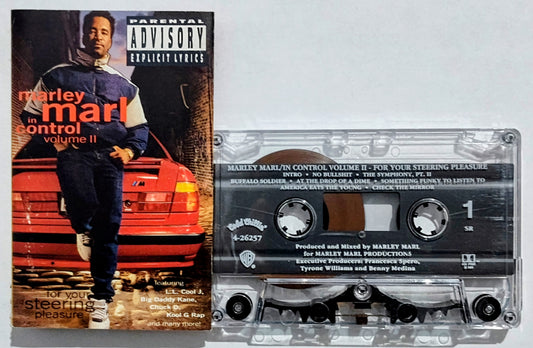 Marley Marl - “In Control Volume II (For Your Steering Pleasure)” - CASSETTE TAPE VG/VG+