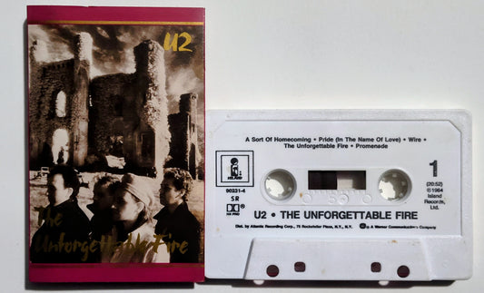 U2 - "The Unforgettable Fire" - CASSETTE TAPE (SR; DOLBY HX PRO) VG/VG