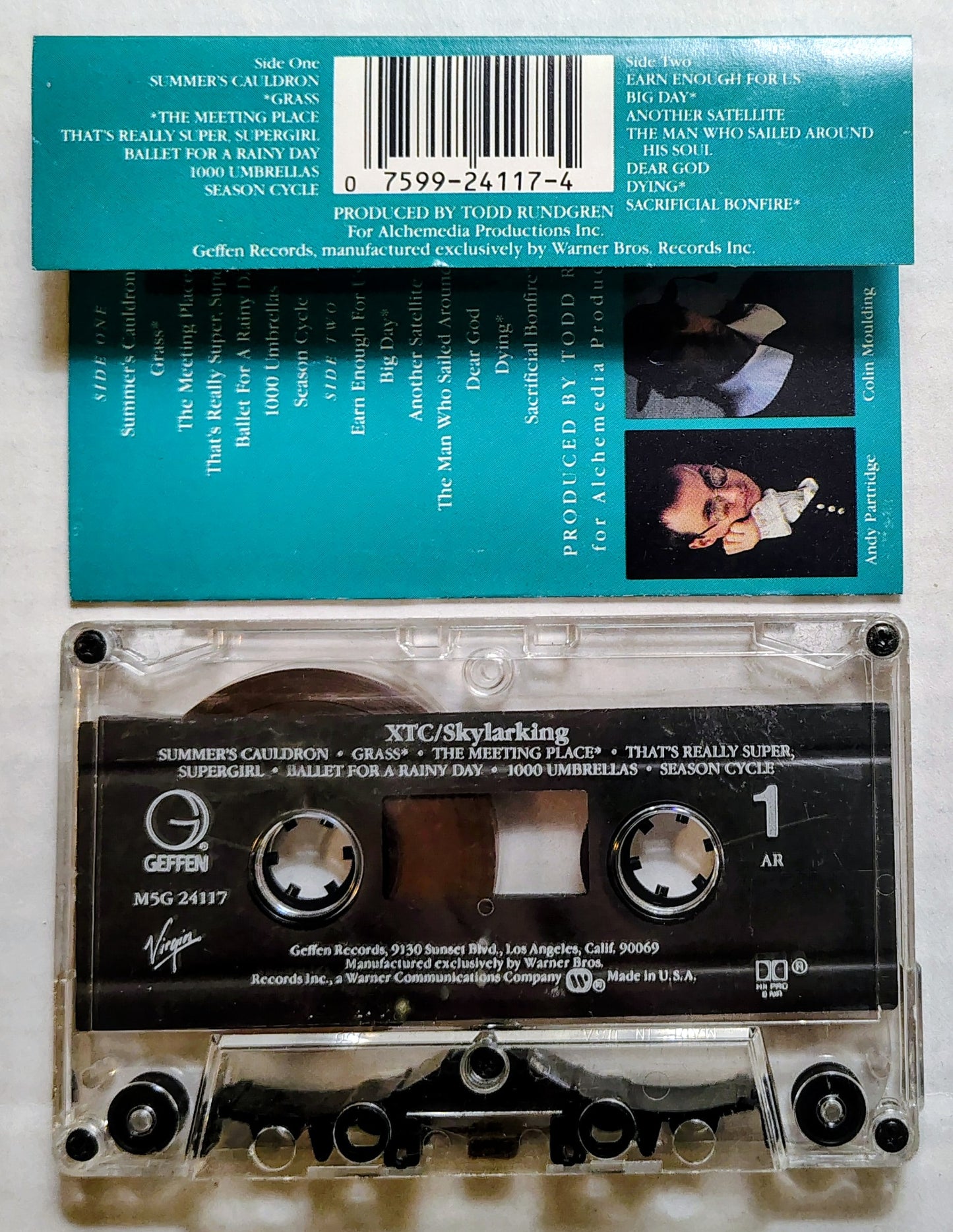 XTC - “Skylarking” - CASSETTE TAPE VG+/VG