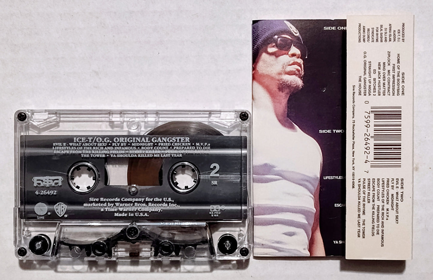 Ice-T - “Original Gangster” - CASSETTE TAPE VG+/VG+