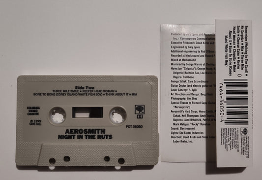 Aerosmith - "Night In The Ruts" - CASSETTE TAPE (DOLBY) VG/VG+