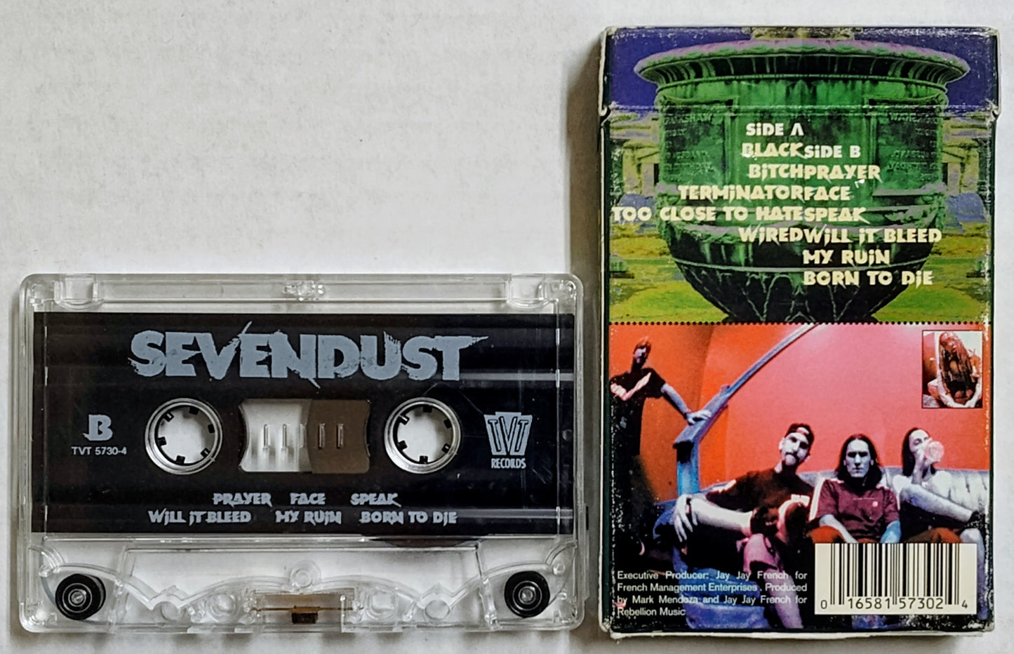 Sevendust - “Sevendust” - CASSETTE TAPE VG/VG (“Cigarette” Flip-top Box) *🌟*