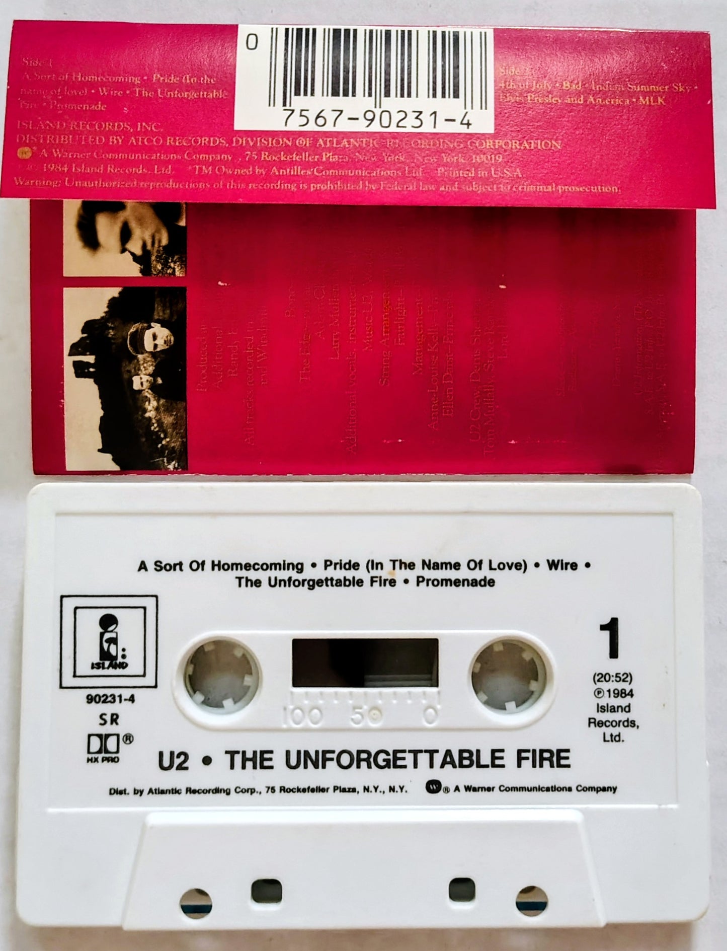 U2 - "The Unforgettable Fire" - CASSETTE TAPE VG+/VG+