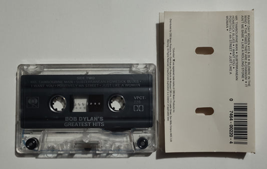 Bob Dylan - "Bob Dylan's Greatest Hits" - CASSETTE TAPE (Canada; clear shell; DOLBY) VG/VG
