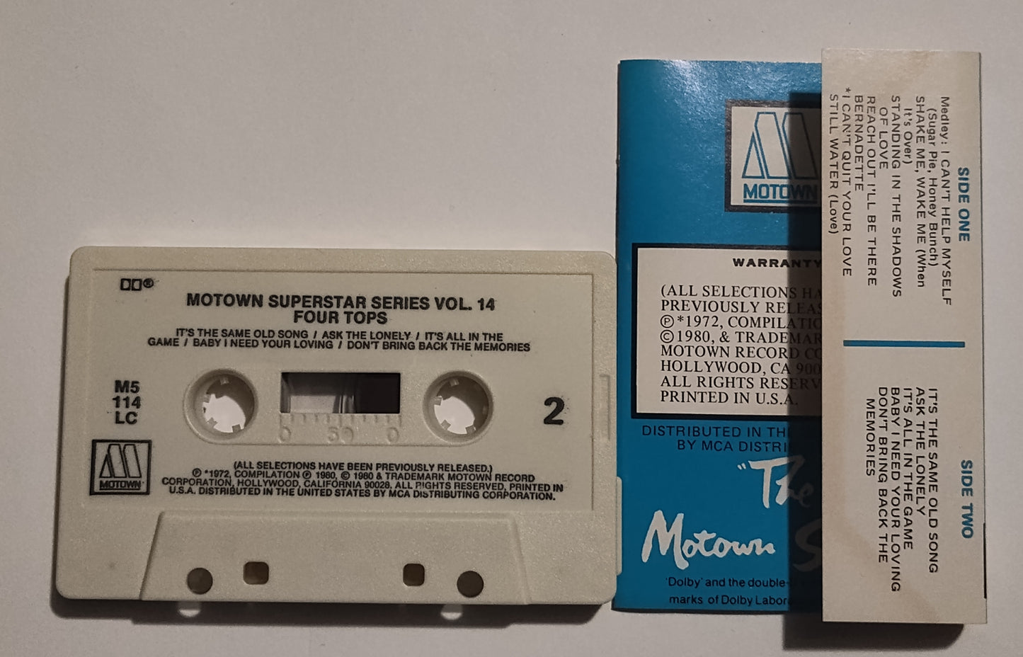 Four Tops - "Motown Superstar Series Vol. 14" - CASSETTE TAPE VG+/VG+