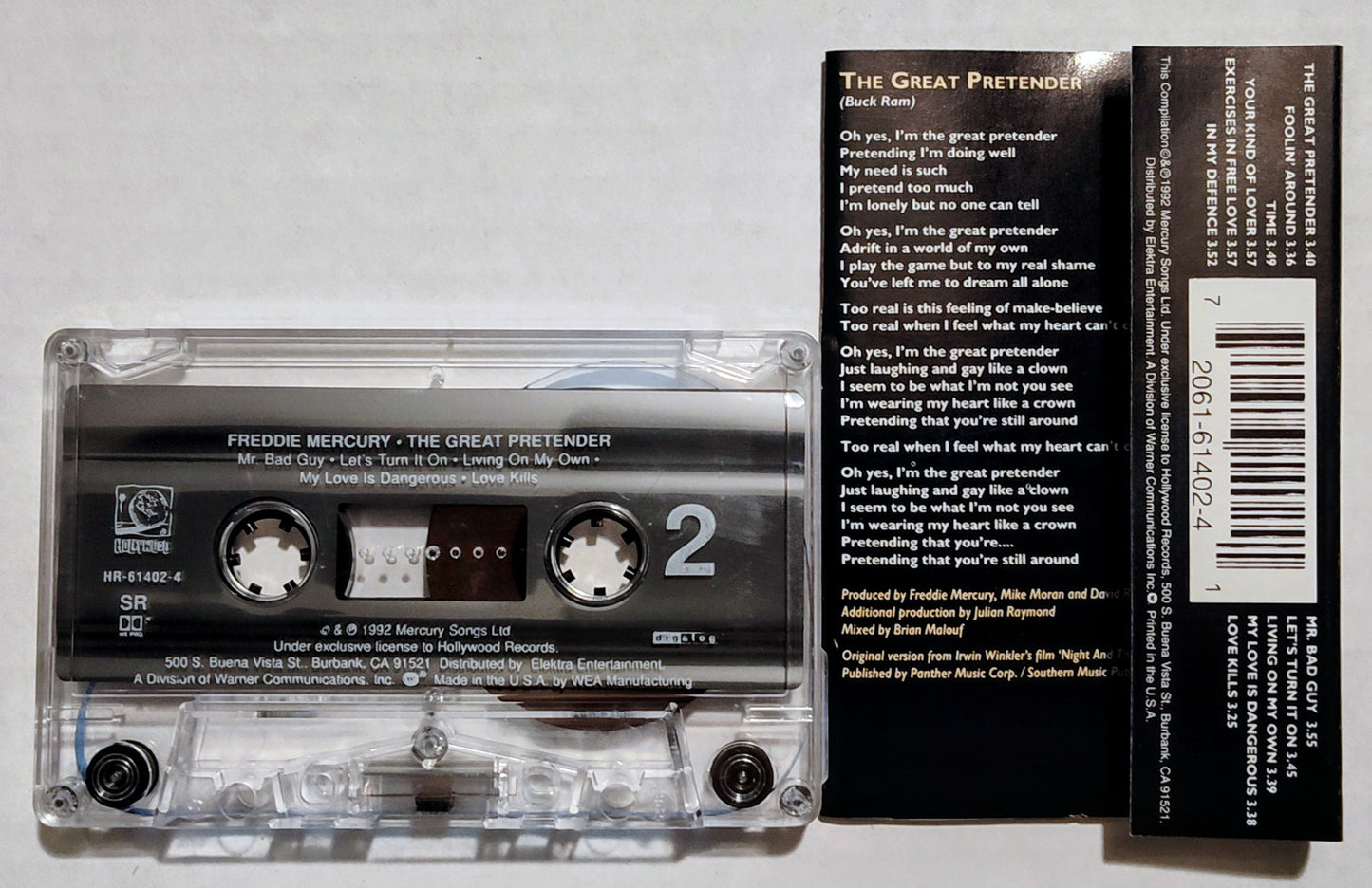 Freddie Mercury - “The Great Pretender” - CASSETTE TAPE VG+/VG+