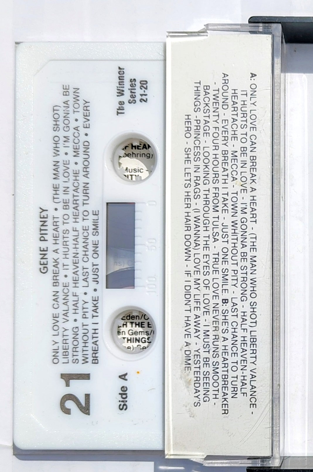 Gene Pitney - “21 Winners Compilation” - CASSETTE TAPE VG+/VG+