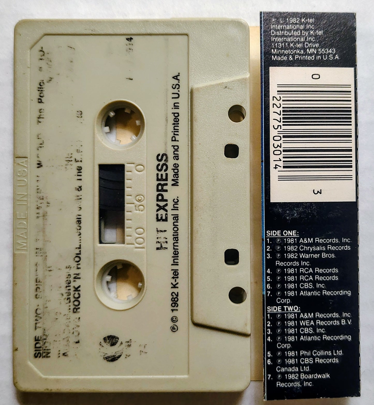 Various Artists - “Hit Express Compilation” - CASSETTE TAPE VG/G+