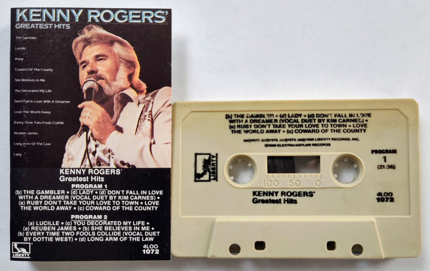 Kenny Rogers - “Greatest Hits” - CASSETTE TAPE VG+/VG+