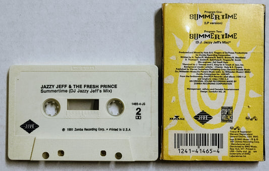 D.J. Jazzy Jeff And The Fresh Prince - “Summer Time” - CASSETTE TAPE (Single) G+/VG [Philadelphia, PA]