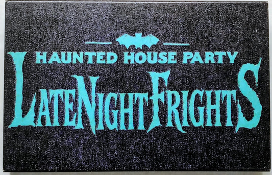 Haunted House Party 2025 (Strange Daisy Records' Annual Halloween Hip-Hop instrumental mix) - "Late Night Frights" - INDIE CASSETTE TAPE  NM/NM (In slipcase; Played 1x; Glows in blacklight, revealing spooky art!!!)