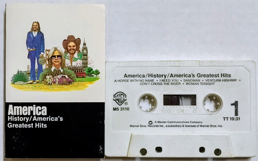 America - “History/America’s Greatest Hits” - CASSETTE TAPE VG/VG