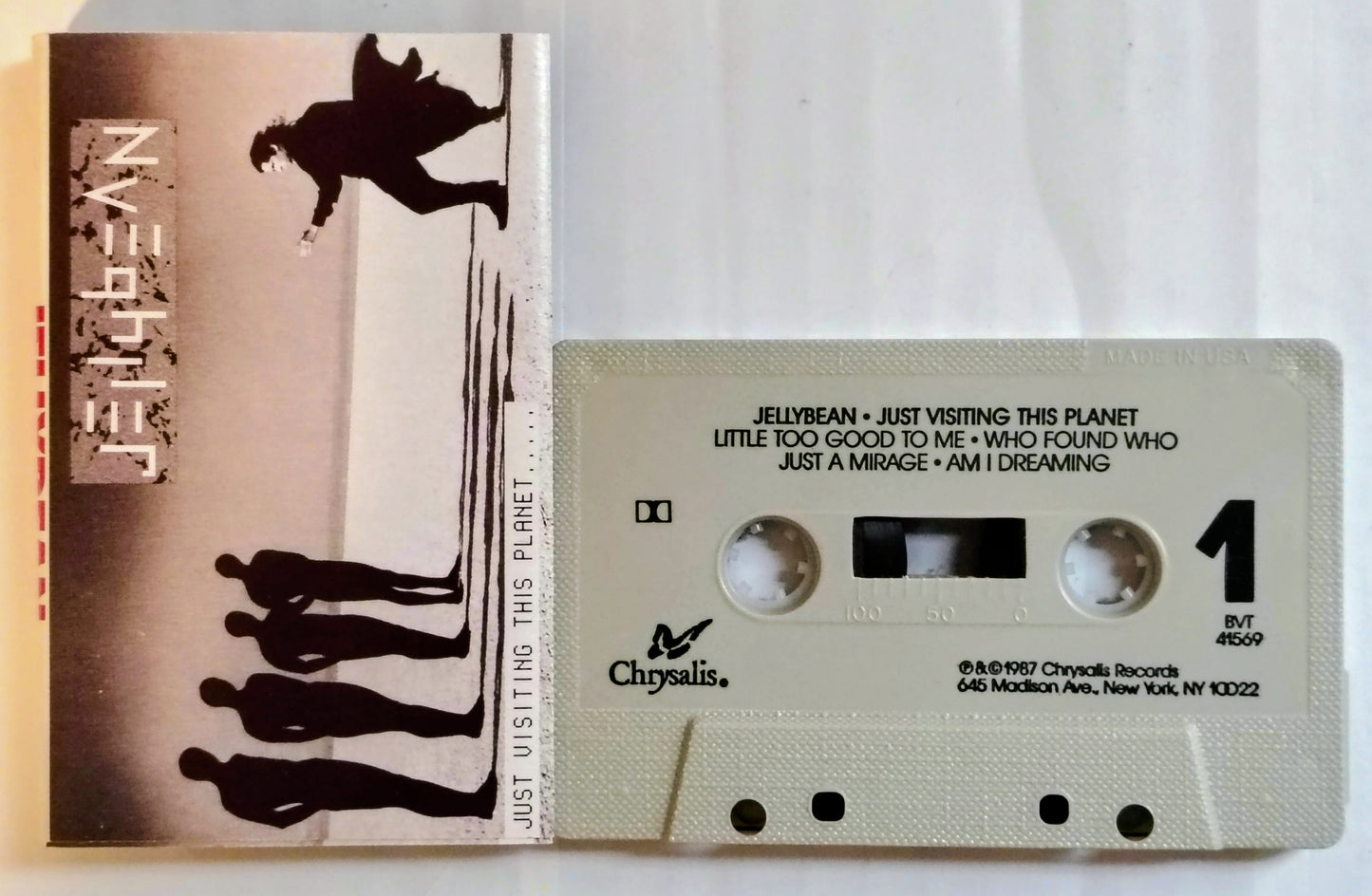 Jellybean - “Just Visiting This Planet” - CASSETTE TAPE VG/VG+