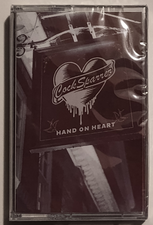 Cock Sparrer - "Hand On Heart" - INDIE CASSETTE TAPE NM/M (Sealed; crack in case spine)