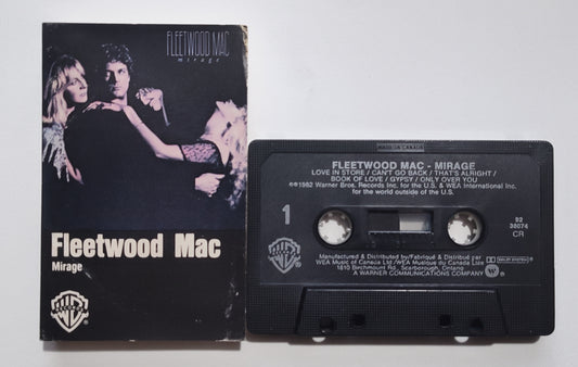 Fleetwood Mac - "Mirage" - CASSETTE TAPE (Canada; black shell; DOLBY) G/VG
