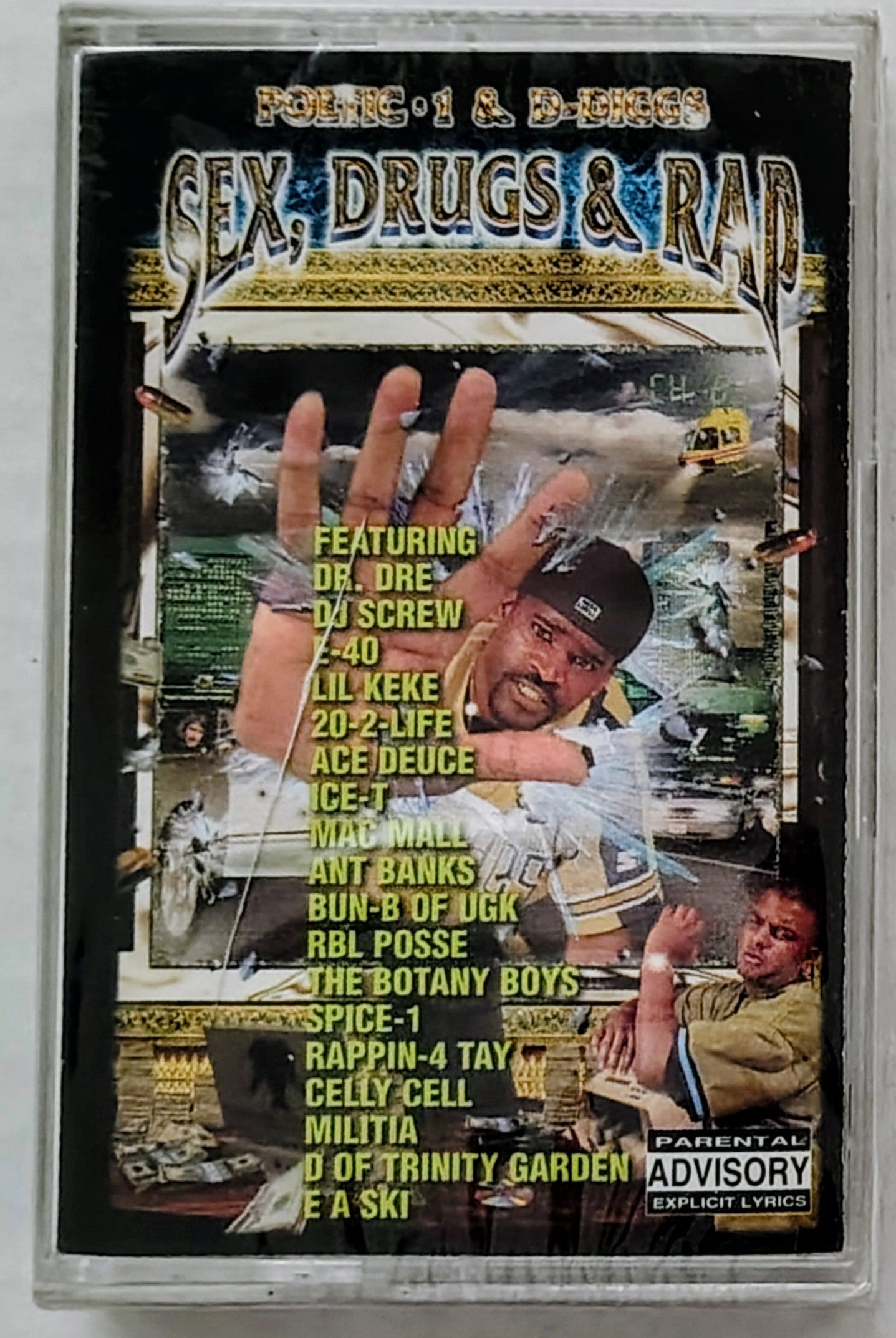 Poltic-1 & D-Diggs - "Sex, Drugs & Rap" - CASSETTE TAPE NM/M (Sealed)