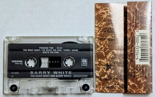 Barry White - “The Right Night” - CASSETTE TAPE VG+/NM