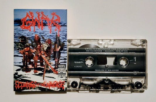 Gwar - "Scumdogs Of The Universe" - CASSETTE TAPE (SR; DOLBY HX PRO B NR) VG+/VG+