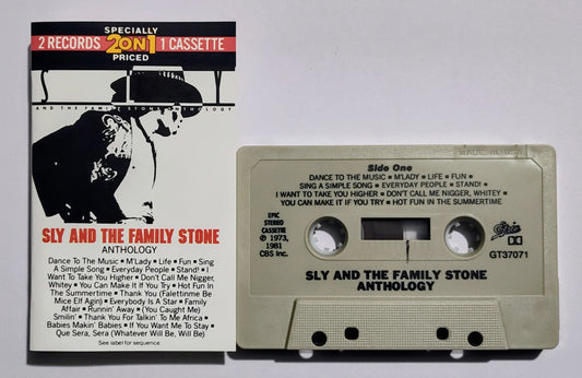 Sly And The Family Stone - "Anthology" - CASSETTE TAPE (DOLBY) VG+/VG+