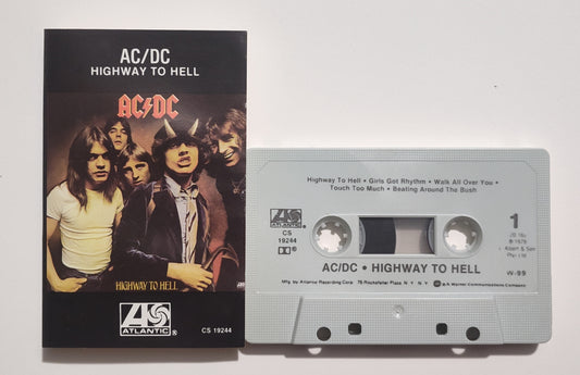 AC/DC - "Highway To Hell" - CASSETTE TAPE (DOLBY) VG/VG+