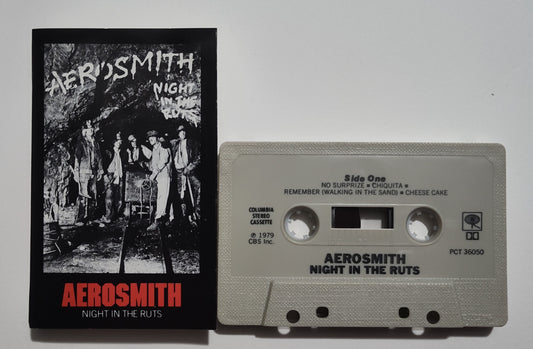 Aerosmith - "Night In The Ruts" - CASSETTE TAPE (DOLBY) VG/VG+