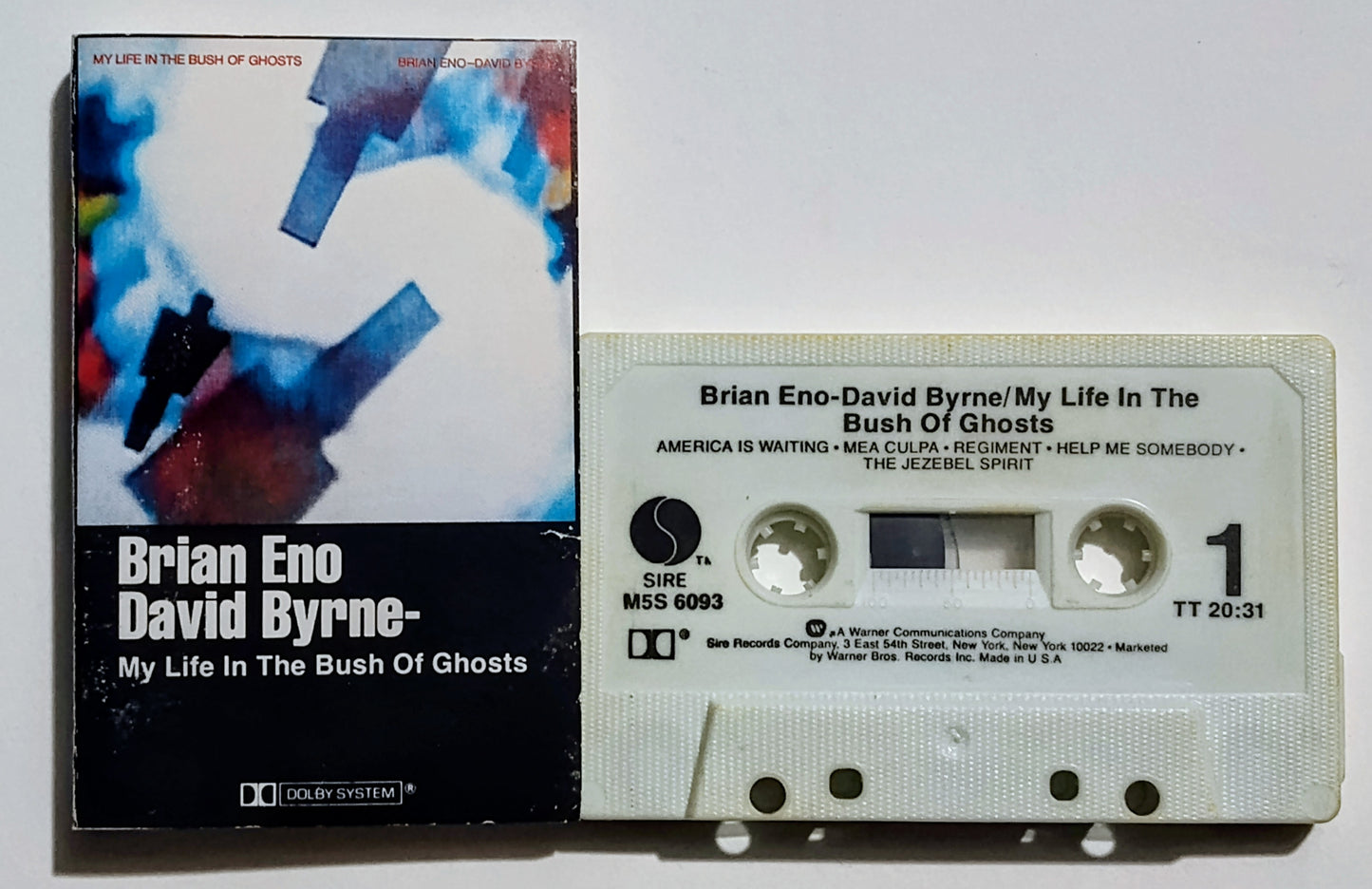 Brian Eno/David Byrne - "My Life In The Bush Of Ghosts" - CASSETTE TAPE G+/G+