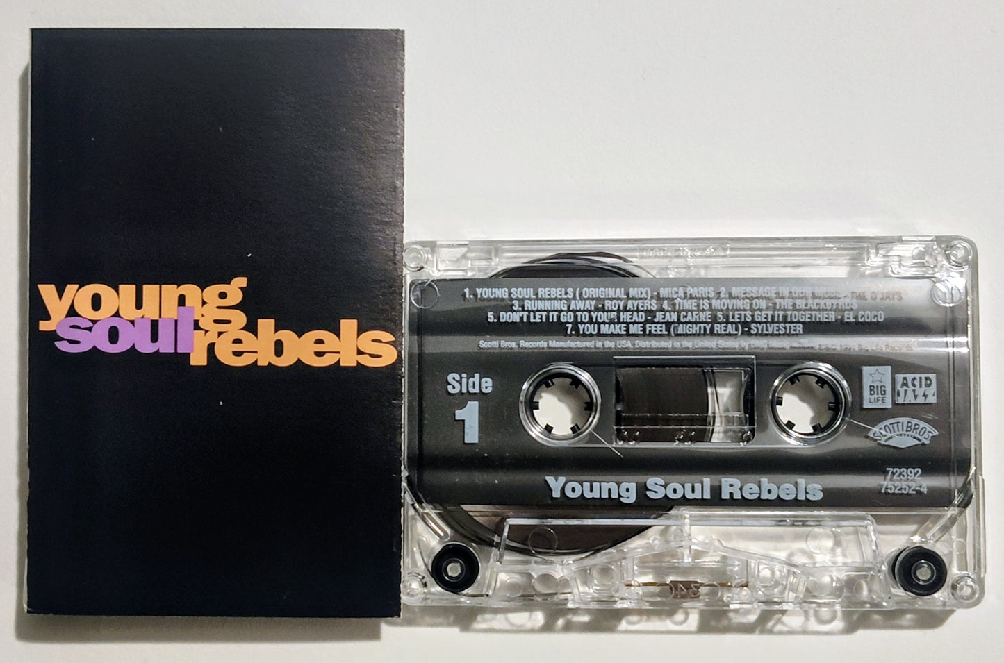 Various Artists - "Young Soul Rebels Motion Picture Soundtrack" - CASSETTE TAPE VG+/NM (Drill hole thru spine)