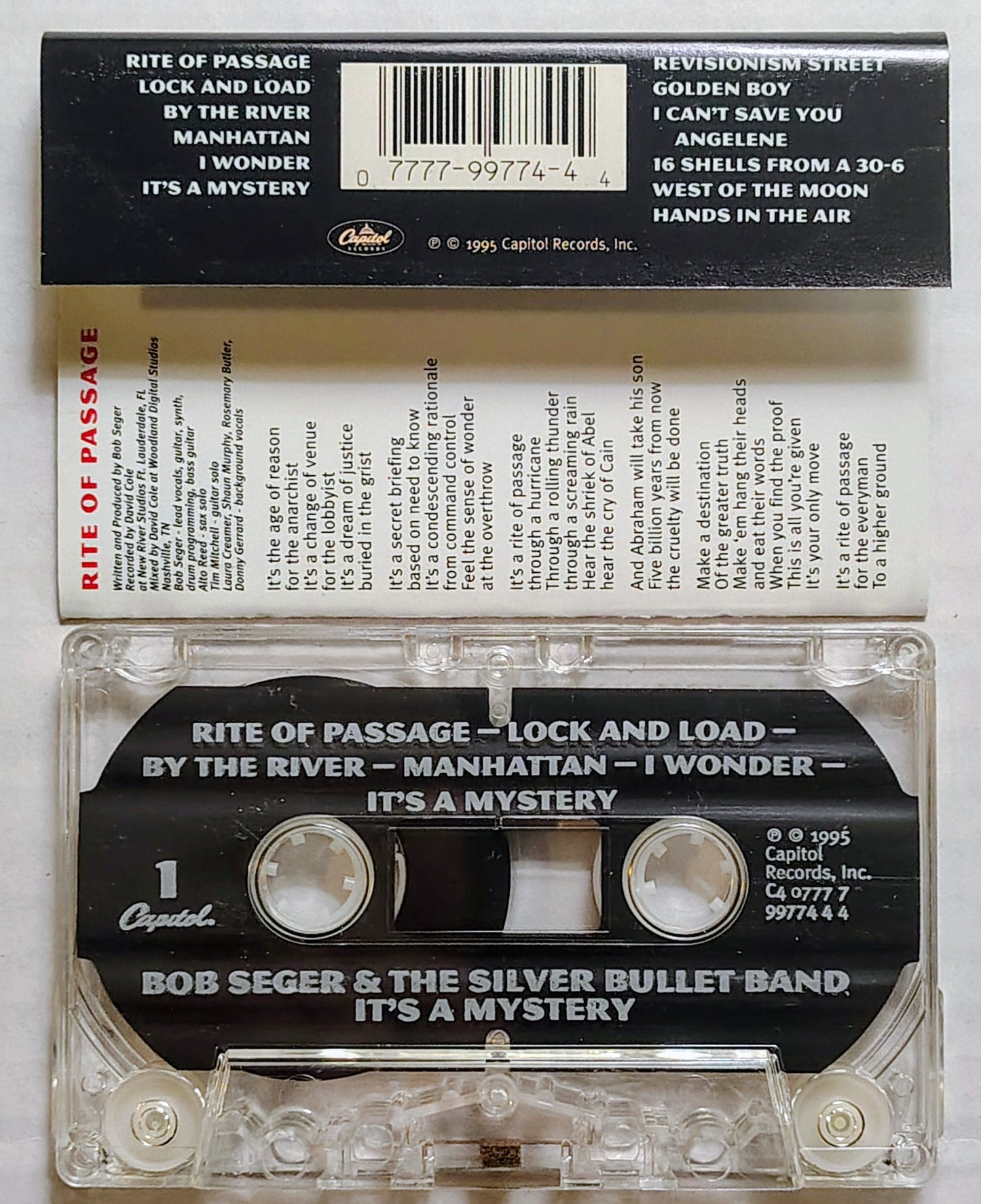 Bob Seger & The Silver Bullet Band - “It's A Mystery” - CASSETTE TAPE VG+/VG+