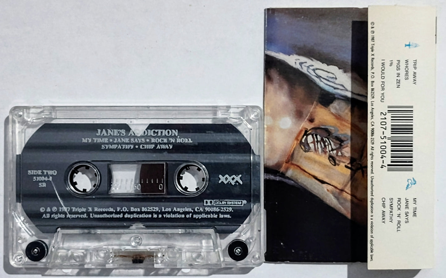 Jane’s Addiction - “Jane’s Addiction" - CASSETTE TAPE  VG/VG