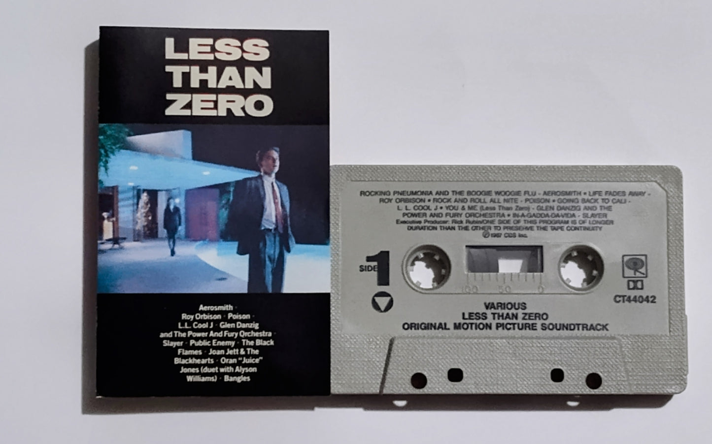 Various Artists - "Less Than Zero Soundtrack" - CASSETTE TAPE (DOLBY) VG+/VG+