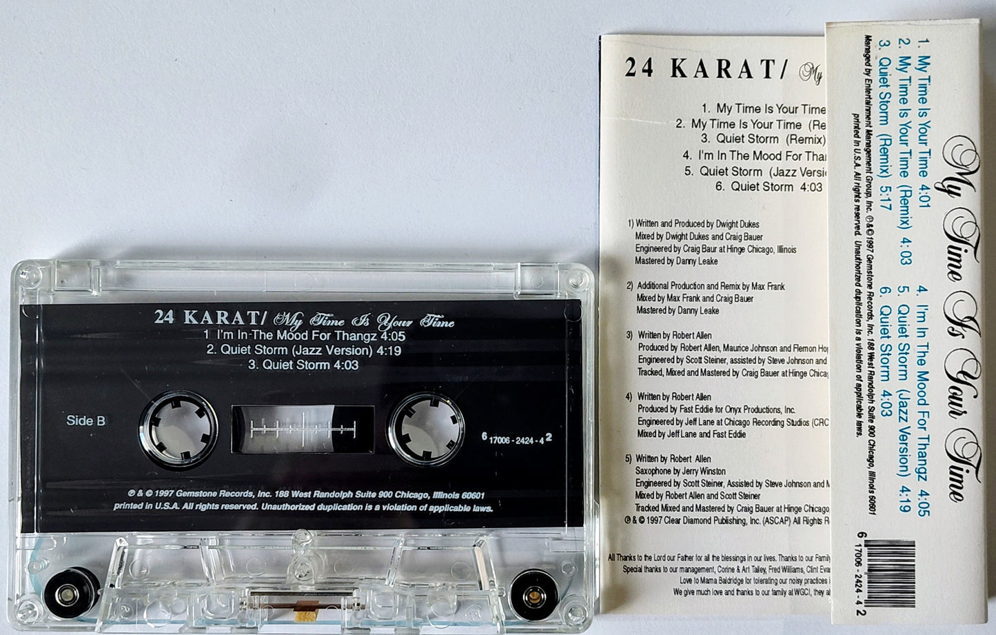 24 Karat - "My Time Is Your Time" - CASSETTE TAPE VG+/NM