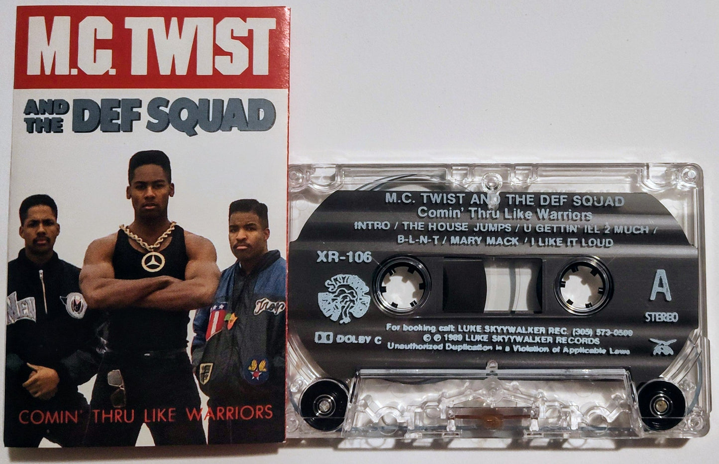 M.C. Twist And The Def Squad - "Comin' Through Like Warriors" - CASSETTE TAPE (Stereo; DOLBY C NR) NM/NM