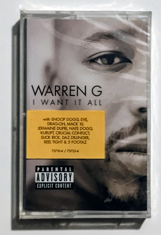 Warren G - "I Want It All" - CASSETTE TAPE M/M (Sealed with hype sticker)