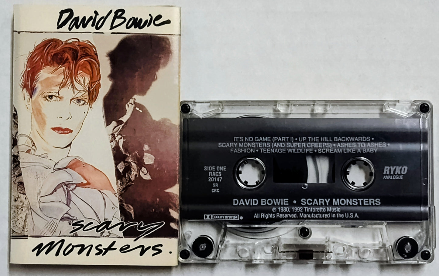 David Bowie - “Scary Monsters” - CASSETTE TAPE VG+/VG+