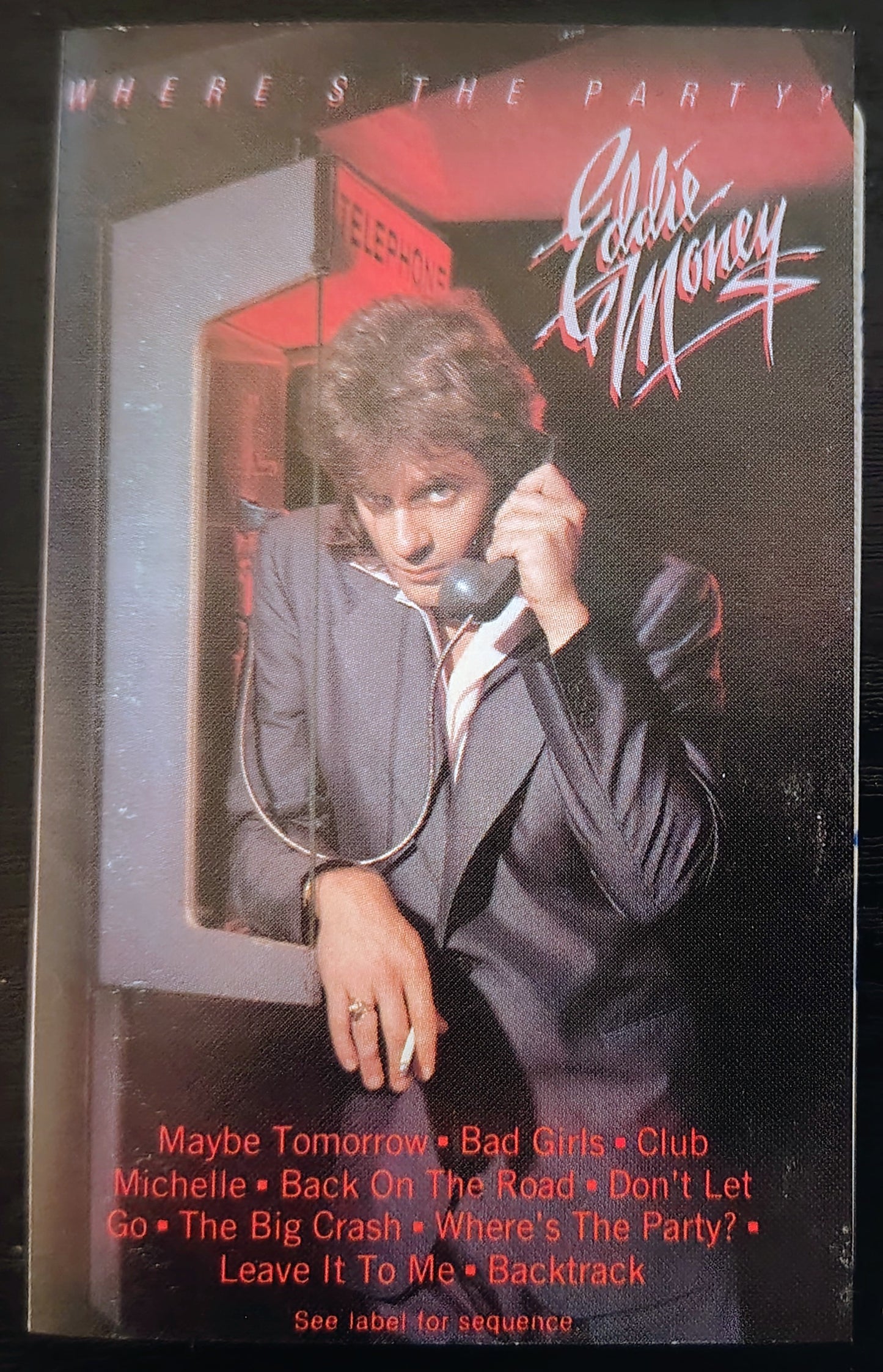 Eddie Money - “Where's The Party” - CASSETTE TAPE VG+/VG+