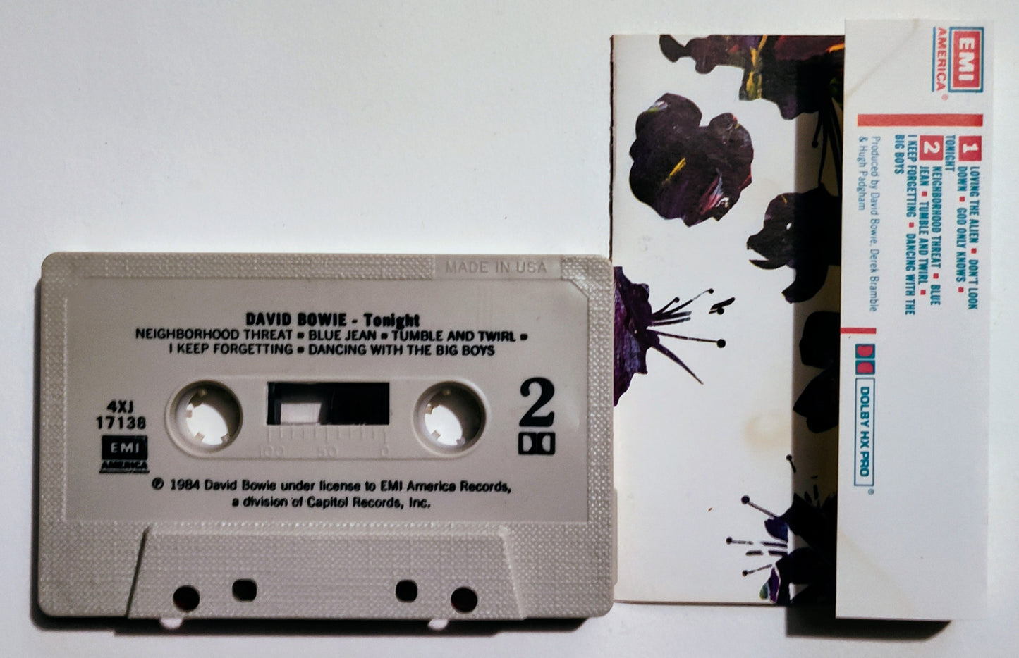 David Bowie - "Tonight" - CASSETTE TAPE (DOLBY HX PRO) VG+/VG+