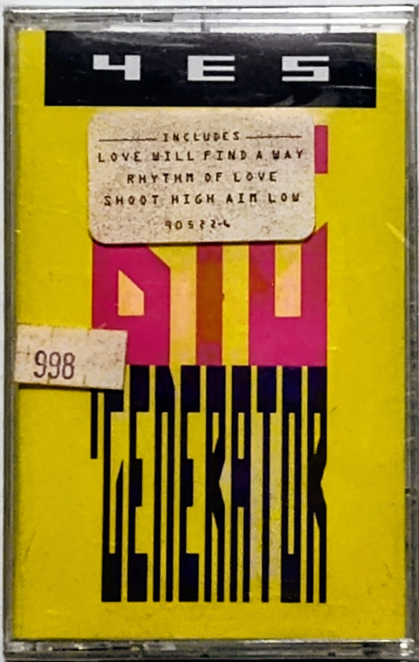 Yes - "Big Generator" - CASSETTE TAPE M/M (Sealed with hype sticker; scratchy cellophane)