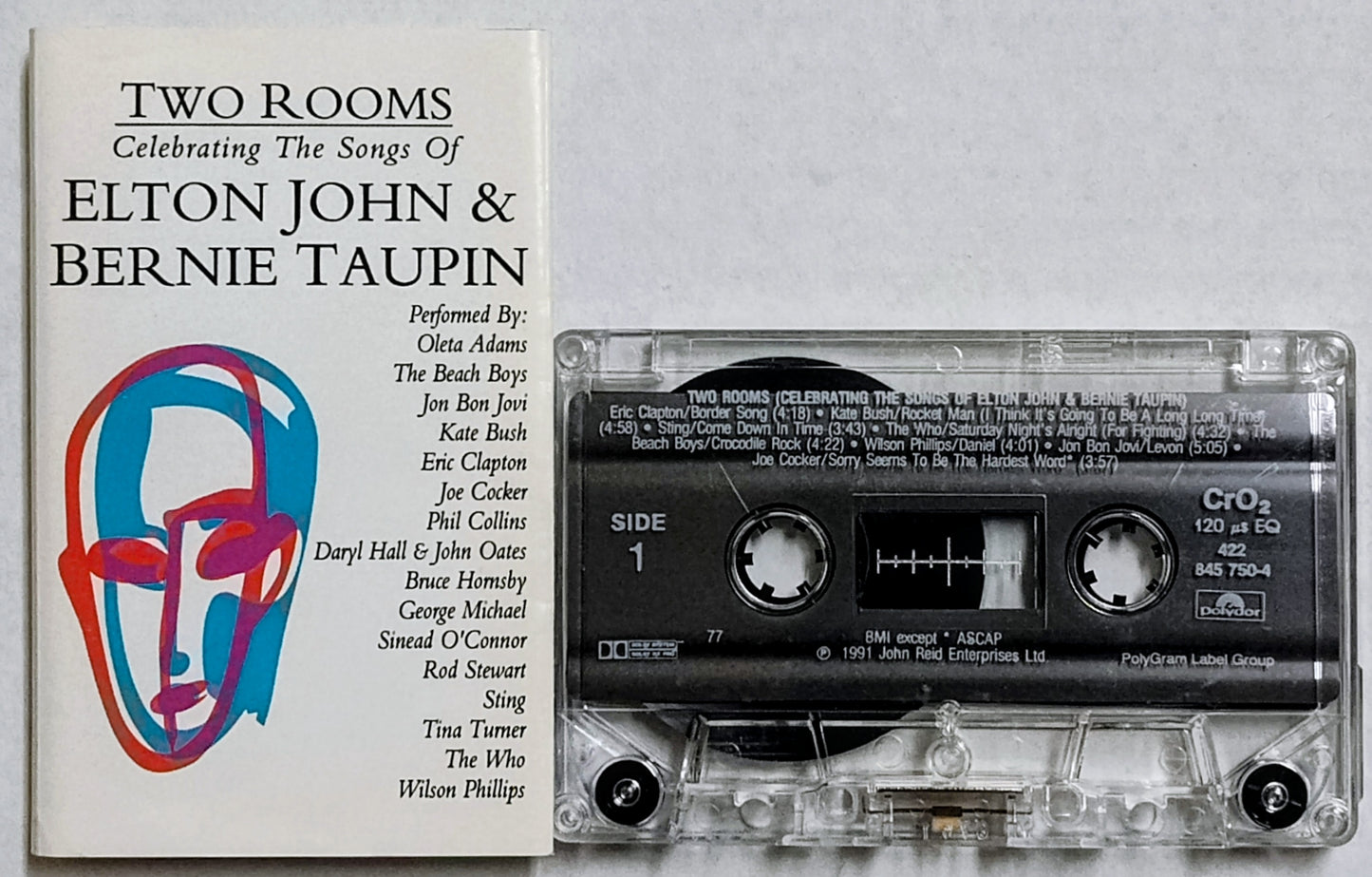 Various Artists - “Two Rooms: Celebrating The Songs Of Elton John & Bernie Taupin” - CASSETTE TAPE VG/VG