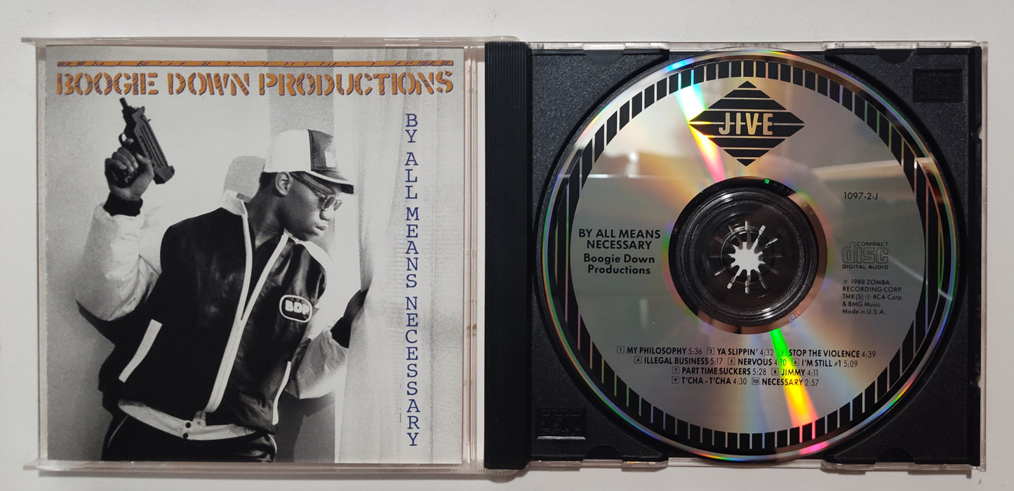 Boogie Down Productions - "By All Means Necessary" - COMPACT DISC VG+/VG