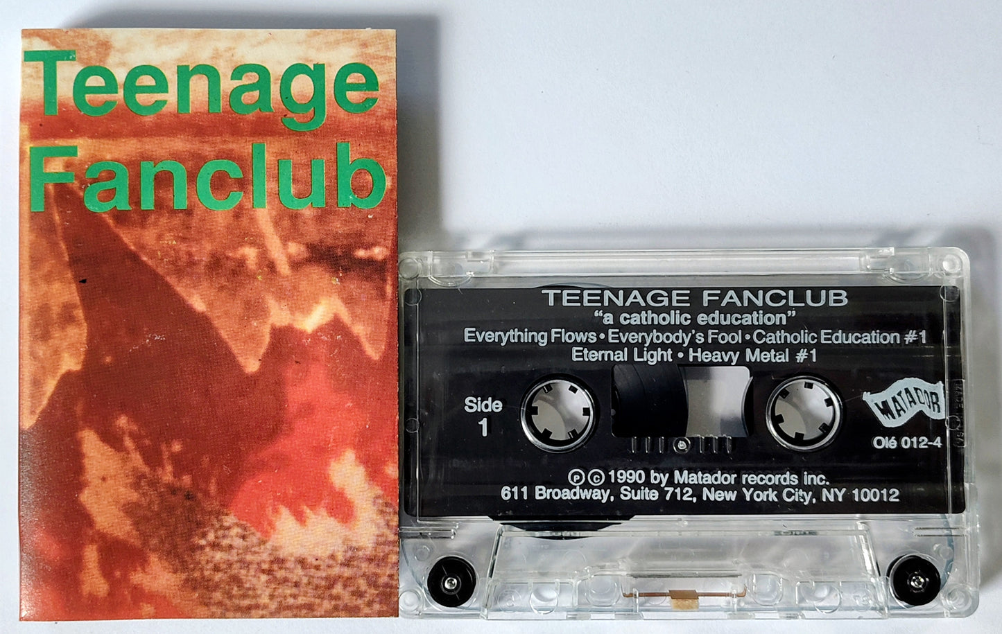 Teenage Fanclub - “A Catholic Education” - INDIE CASSETTE TAPE VG+/VG+ *🚨*