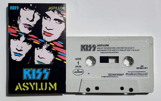 Kiss - "Asylum" - CASSETTE TAPE (Cobalt; DOLBY) VG/VG