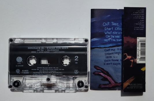 Dinosaur Jr - "Where You Been" - CASSETTE TAPE (SR; DOLBY HX PRO B NR) VG/VG+ (Cut card spine)