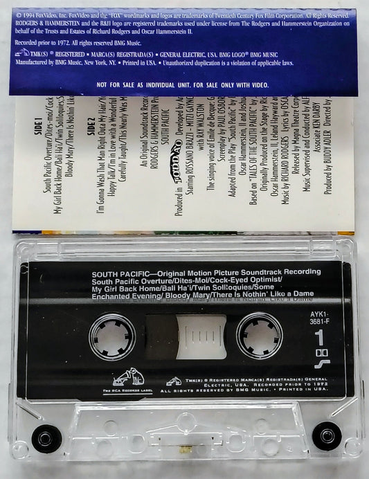 Rodgers & Hammerstein - "South Pacific (Original Motion Picture Soundtrack Recording)" - CASSETTE TAPE VG+/VG+