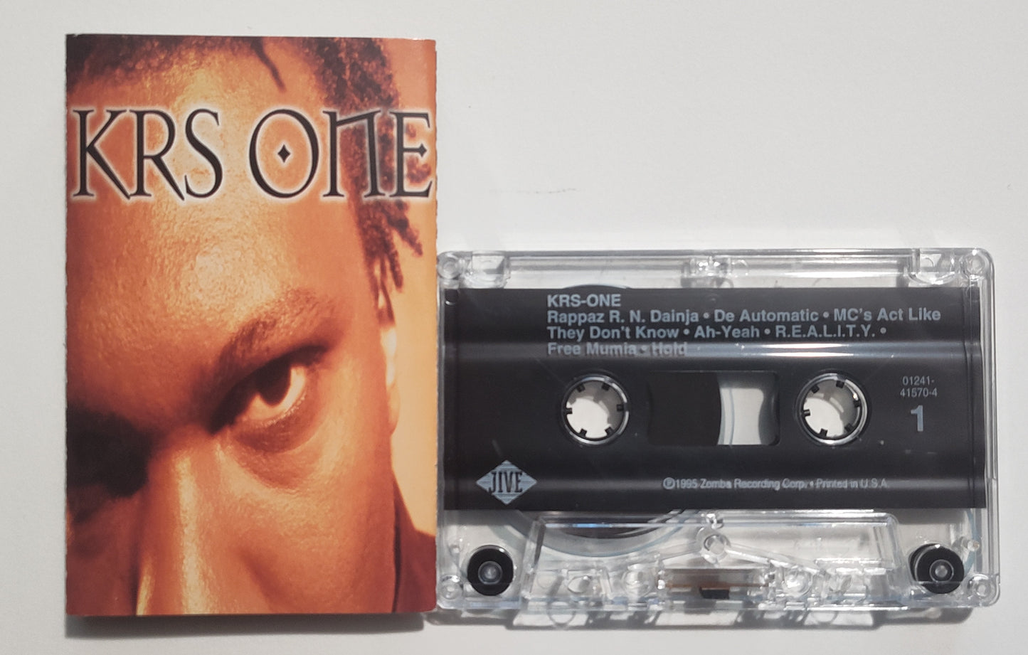 KRS ONE - "KRS ONE" - CASSETTE TAPE (DIGalog; DOLBY) NM/VG+